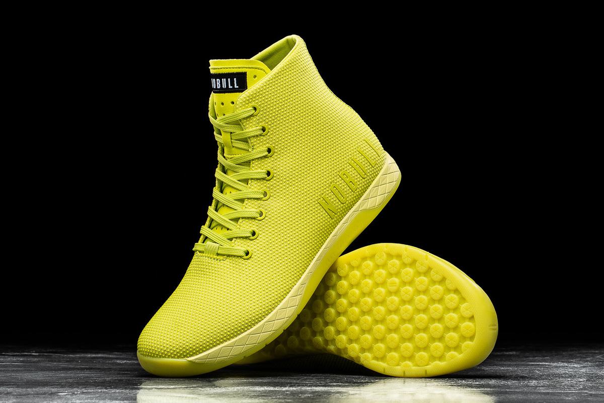 Nobull Superfabric High-Top Neon Women's Trainers Light Green | Australia (CX5489)